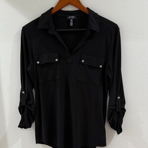 Jones New York Black Button Down Shirt